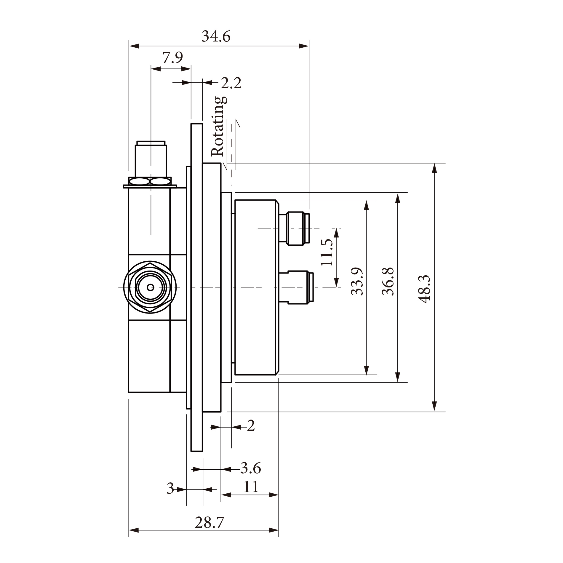 ?·??????RJ518236 1CH??19.4 to 21.2 GHz 2CH??29.1 to 31 GHz 2.92???